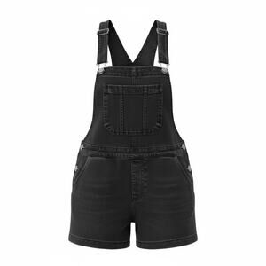 Cotton On Woman’s Retro Denim Jean Shortalls Black Size 26 Boho Chic